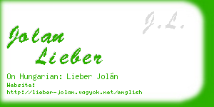 jolan lieber business card